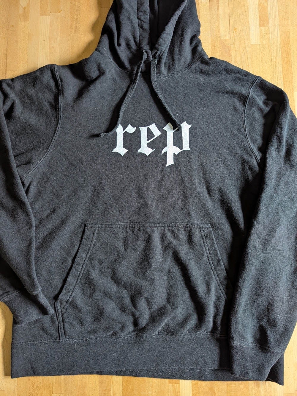 Black Hoodie with White "rep" Graphic Taylor Swift Hoodie from Etsy